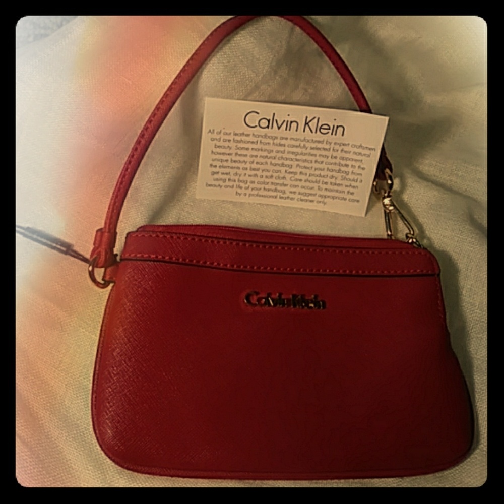 Calvin Klein Red Wristlet